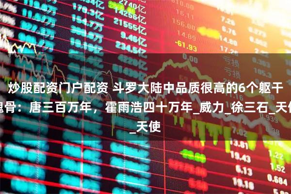 炒股配资门户配资 斗罗大陆中品质很高的6个躯干魂骨：唐三百万年，霍雨浩四十万年_威力_徐三石_天使